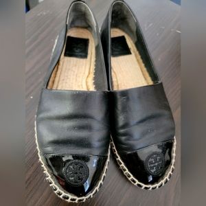 Tory Burch Women Leather Espadrils Size 8